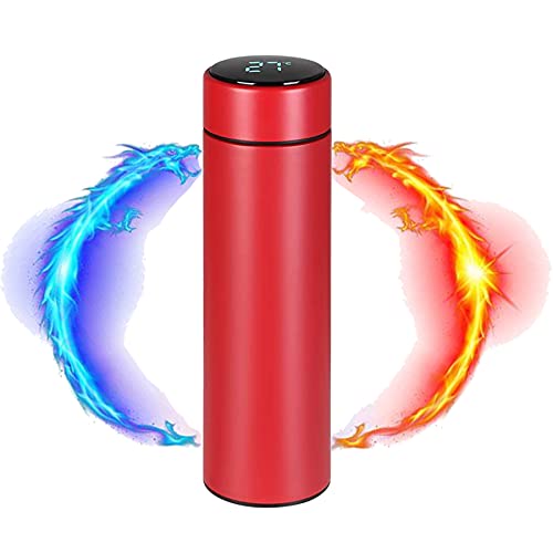 TMG Travel Mug,Termo Taza 500ML,Taza de Viaje,Térmica de Doble Pared,Frasco de Vacío de Acero Inoxidable,Pantalla LED…