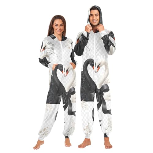 Pijama de una pieza con cremallera bolsillo canguro y forro polar 4