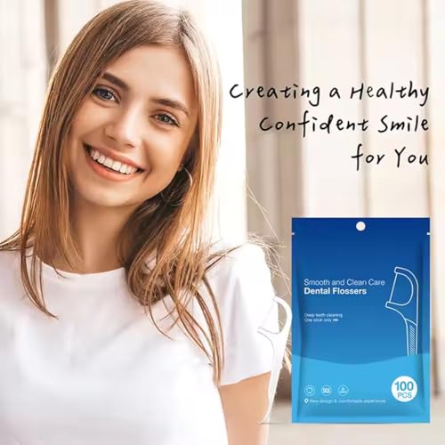 TISCH 300 Stück Zahnseide Sticks Zahnreinigung Zwischenräume Flossers Dental Floss mit Zahnstocher Geschmack – Bild 7