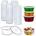 Pots à Sauce en Plastique avec Couvercle 100 Pièces Pots de Sauce en Plastique 2 oz Boîte à Sauce Transparente pour Conserver des Ingrédients (60 ml approx)
