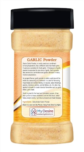 Image of Desire Dehydrated Garlic Powder 400 gram | Pure & Aromatic | Natural Flavor Enhancer | Versatile Spice for Cooking & Seasoning | Fresh, Fine, & Ready to Use