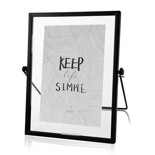 WPPQWP Marcos de Fotos de Sobremesa, Marco Metálico, MARCO de Fotos Doble de Cristal Transparente Flotante 15 x 20cm(A5), Para Exponer Fotografías, Especímenes Botánicos (Negro, 15x20cm) | Ya disponible en tu tienda friki favorita! En mundofriki.es!