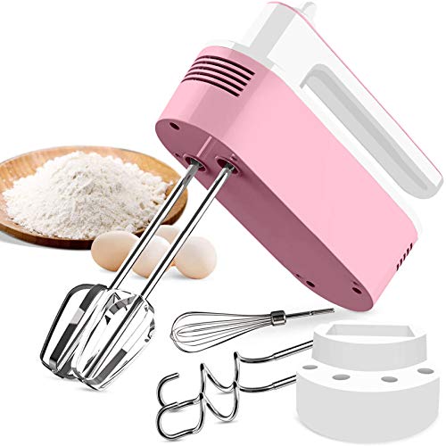 Handrührer, 5 Stufen plus Turbostufe 350W Handmixer mit 2 Rührbesen & 2 Knethaken und 1 Schneebesen & 1 Speicherdock