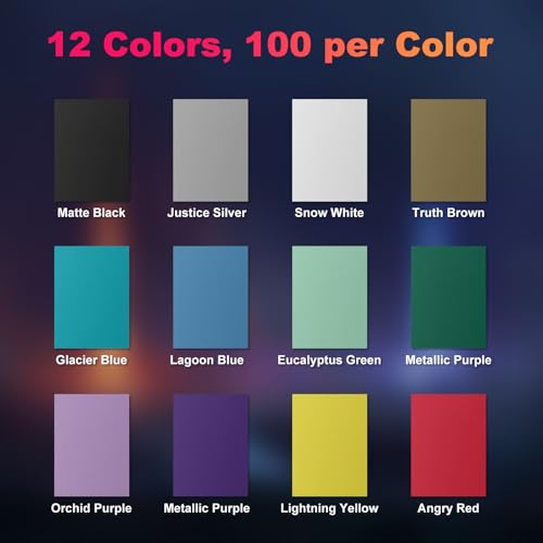 Image of 1200 Pack Card Sleeves, Matte Dual Trading Card Sleeves with Opaque Back & Smooth Shuffle, Tear Resistant Card Protectors for MTG, TCG and Game Cards (12 Colors)