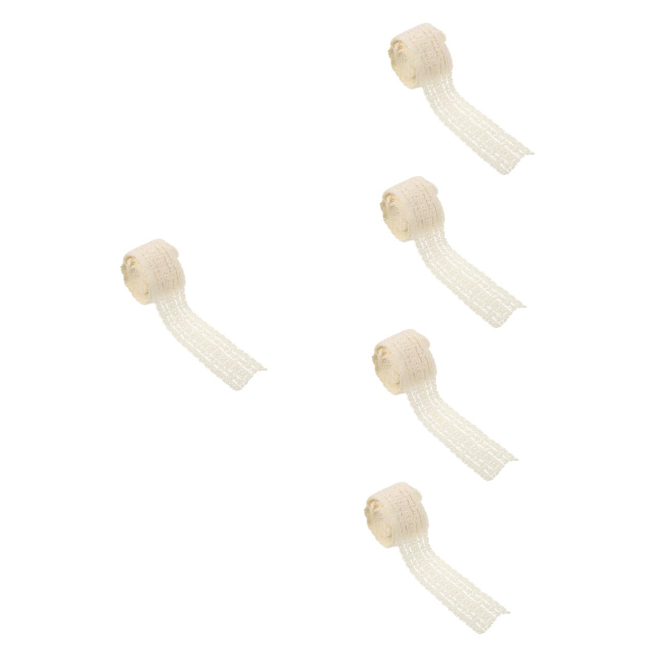 Operitacx 5rollos Cinta De Encaje Para Manualidades y Accesorios De Pelo De Ribete Para Decoración De Ropa