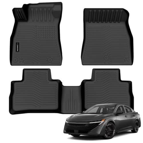 Auxko All Weather Floor Mats for 2026 Nissan Sentra TPE Rubber Liners Accessories for 2026 Nissan Sentra Odorless Anti-Slip Floor Mats Black