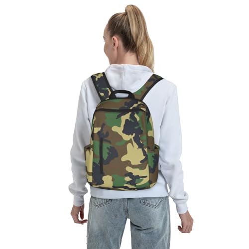 Sac à dos léger avec motif militaire et compartiments pratiques - 7