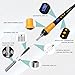 Soldering Iron Kit,80W LED Display Adjustable Temperature Soldering Iron Kit with Automatic Sleep Mode, Includes 5 Tips, Solder Wire, Stand, Flux - Professional Blue Welding Tool for Repair and DIY