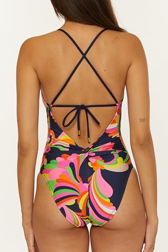 Trina Turk Women's Poolside One Piece Swimsuit, Floral Print, Adjustable, Bathing Suits3