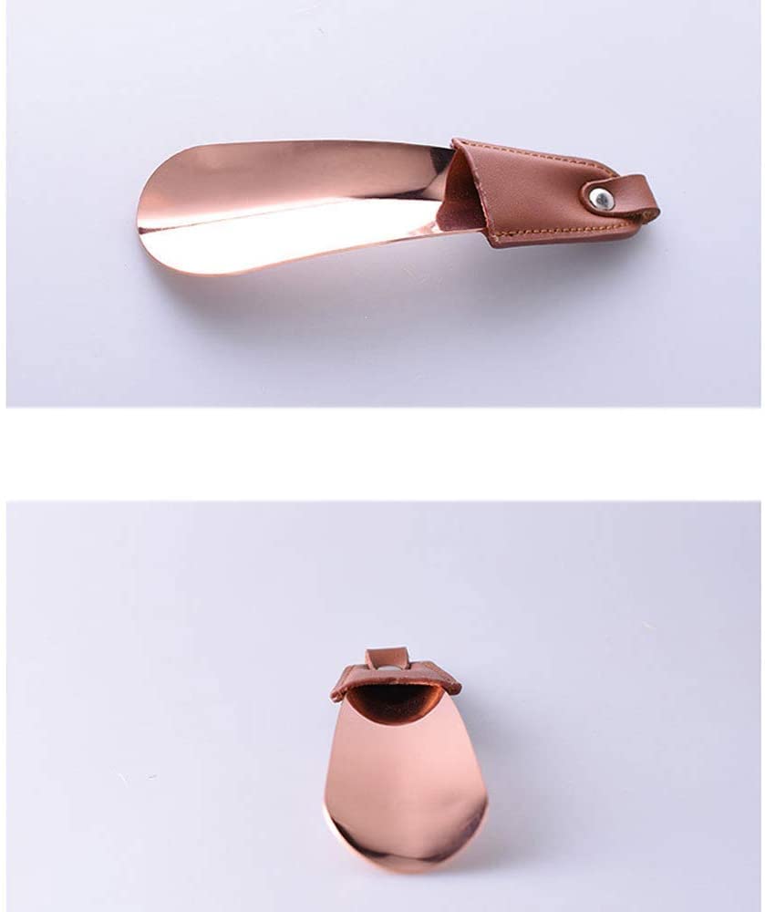 Calzador profesional de acero inoxidable para zapatos fáciles de llevar, adecuado para hombres, personas mayores, mujeres, embarazadas y niños, color oro rosa