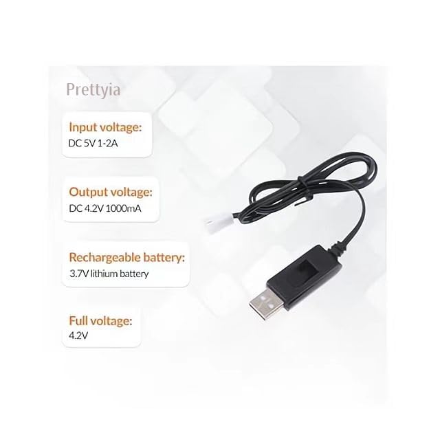 Cargador de batería de litio Lipo de 3.2 V con cables USB para drones 2