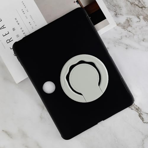 Coque Oppo Pad 3抗震防摔保护壳带360度旋转支架手提黑色保护套 - 3
