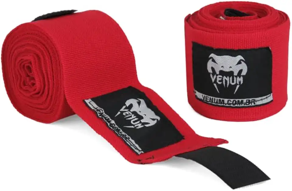 Bandagem Elástica Par Atadura 4 Metros Boxe Muay Thai Venum Treino MMA Kickboxing Profissional