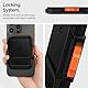 Spigen Lock Fit MagFit Magnetischer Kartenhalter Entwickelt für MagSafe mit Verschluss-System Kompatibel mit iPhone 16/15/14/13/12 Modelle Magsafe Wallet - Schwarz