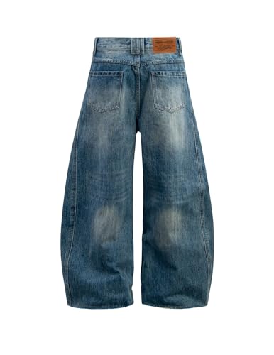 Aelfric Eden Baggy Barrel Jeans Wide Leg Denim Retro Washed Straight Leg Jeans Unisex Casual Y2k Streetwear Pants Trouser2