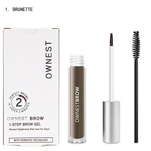 Ownest Makeup 4 Colors Eyebrow Color Perfect Eyebrows Waterproof Eyebrow Gel-Brunette