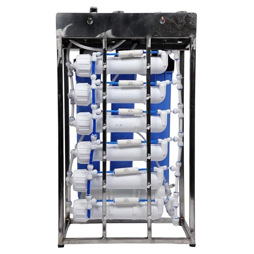 Image of Bluevua 100 LPH Commercial RO Water Purifier with Double Pump Purification Stainless Steel, With TDS Adjuster, Blue