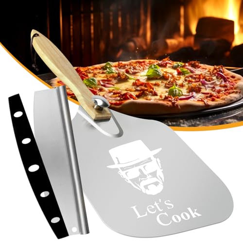 Novelty, pizza peel, pizza peel 12 inch, Theme, pizza paddle,pizza spatula, for Home Pizza Oven Baking Pizza, Dough, Bread and Pastries