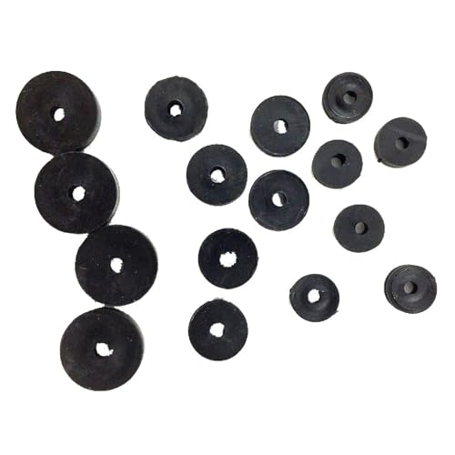 Rubber Tap Washers Assorted Sizes 3/8 3/4 1/2 Inch Black Pack of 15