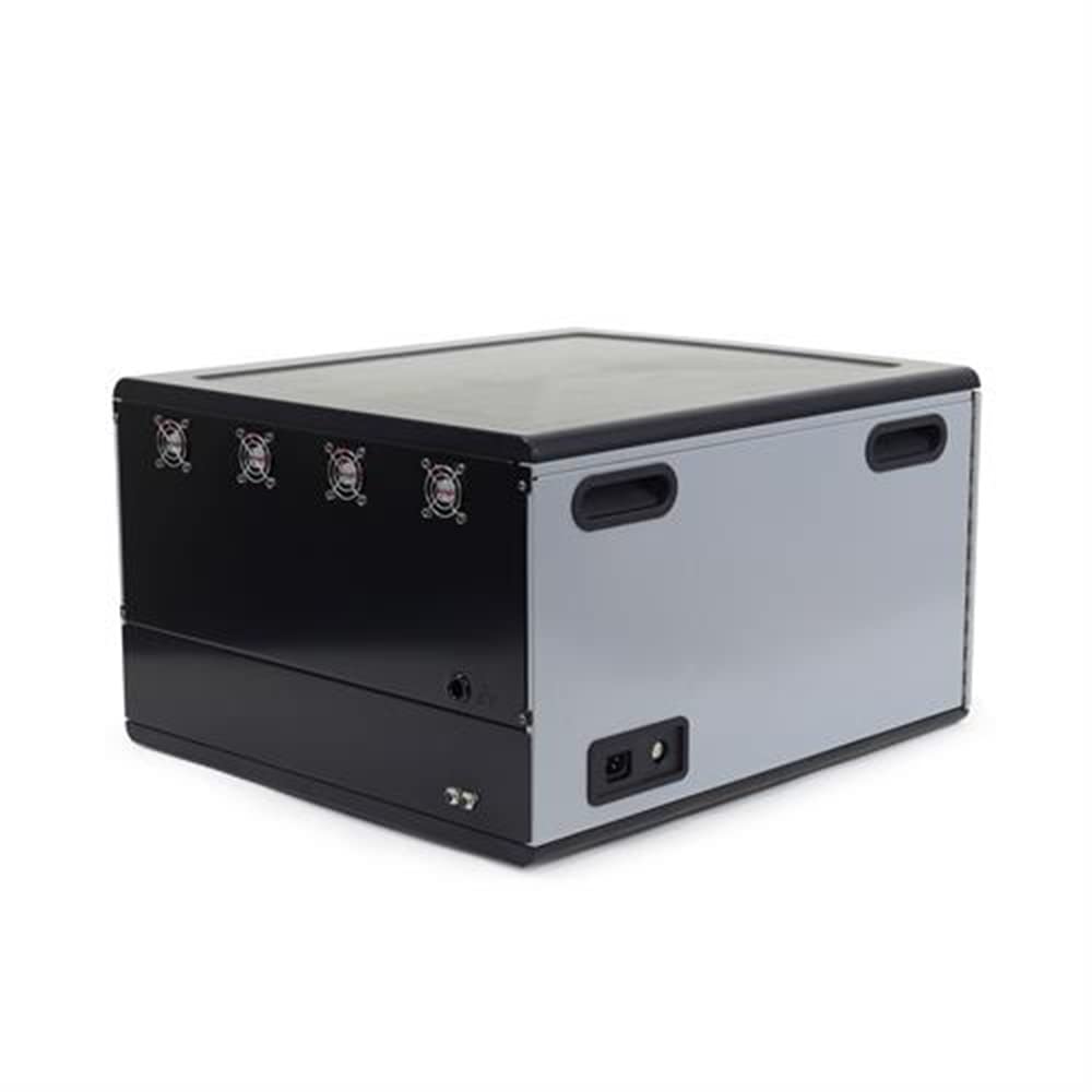 ERGOTRON Zip12 Charging Desktop Cabinet - Meuble de Rangement pour 12 tablettes/notebooks - Acier - Noir, Argent - Taille d'écran : jusqu'à 14 Pouces