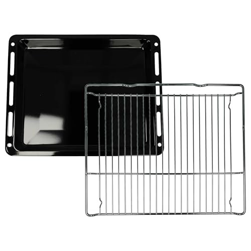vhbw teglia da forno, griglia (set da 2pz.) compatibile con Bosch HBG672CW1S/58, HBG675BB1/86, HBG675BS1F/35, HBG6764S1/35 forni - 45,5 x 36 x 4 cm