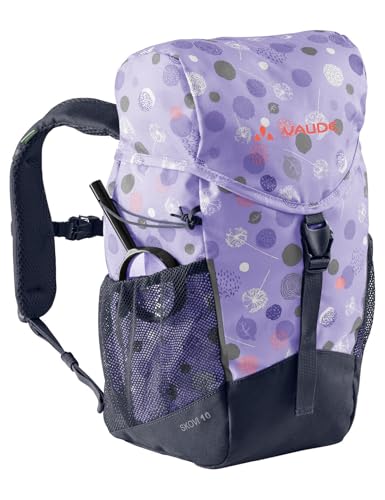 VAUDE Kinderrucksack Skovi für Jungen & Mädchen, komfortabler Wanderrucksack Kinder 10 L in lila, Wetterfester Schulrucksack mit viel Stauraum & reflektierende Elemente, pastel lilac