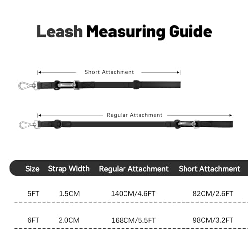 Kidding-Pets-Waterproof-Dog-Leash-with-Poop-Bag-Holder-5FT6FT-Adjustable-Length-with-2-Swivel-Hooks-Odor-Free-Easy-Clean-Dog-Lead-for-Large-Medium-Small-Dogs