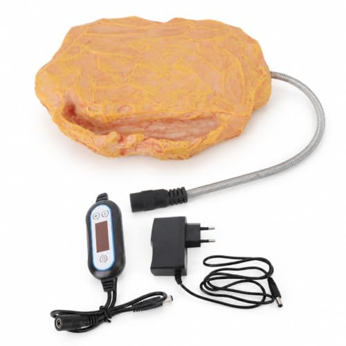 Calentador de Reptil genérico Calentador de Piedra calefactora controlada por Temperatura para lagartos, Tortugas, Serpientes, Tortugas, Geckos Leopardo con Piedra calefactora 12V