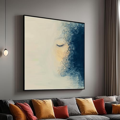 Portrait pastel doux de femme sur toile pour la décoration de chambre cosy