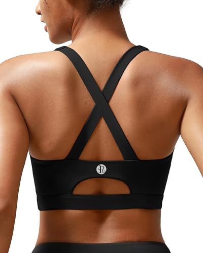 Image of RUNNING GIRL Sports Bra for Women High Support,Molded Cup Strappy Running Sports Bras with Sewn in Pads