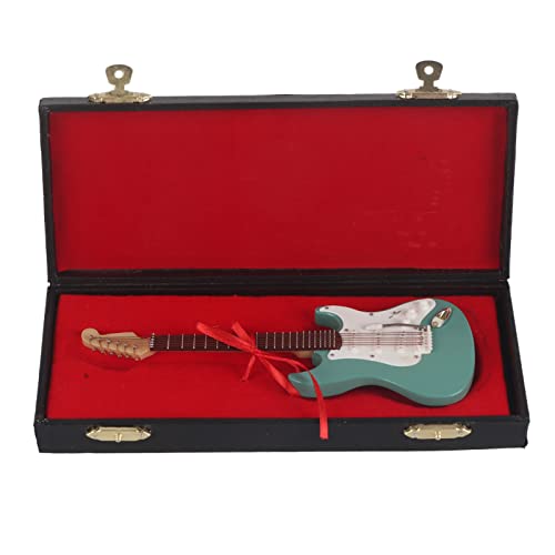 Sutinna Mini Guitar Replica, Guitar Musical Instrument Model Miniature Home Office Decoration Lifelike And Smooth Texture(18 Cm Dark Green Electric Guitar) #TOP1
