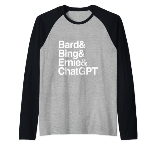 Bing Bard Ernie ChatGPT AI Chatbot Machine Learning Tech Raglan Baseball Tee