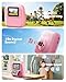 CAMCLID Kids Camera Instant Print, 1080P HD Kids Instant Camera with 32G Card & 3 Rolls Print Paper, Portable Toddler Toy, Christmas Birthday Gifts for Boys Girls Age 3-12 (Pink)