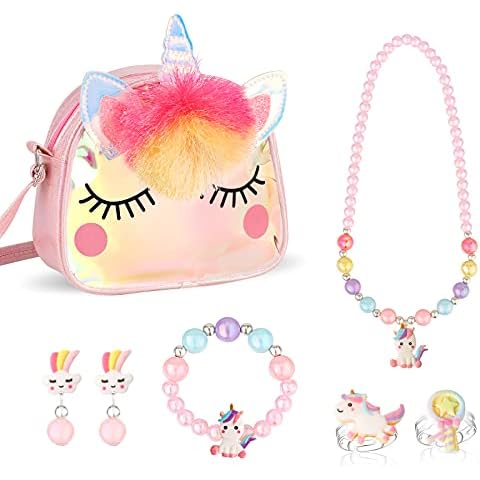 Hifot Unicorn Crossbody Bag with Jewelry Set Cover