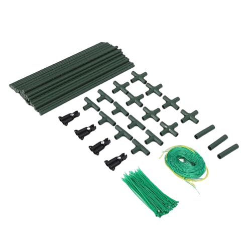Support pour plantes de concombre anti-vent cadre en acier vert pour potager robuste - 5