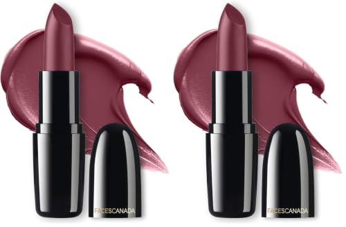 Image of FACES CANADA Weightless Creme Finish Lipstick - Amber (Pink), 4g | Creamy Finish | Smooth Texture | Long Lasting Rich Color | Hydrated Lips | Vitamin E, Jojoba Oil, Shea Butter, Almond Oil (Pack of 2)