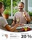 CuraVita Adaptives Besteckset (3-teilig) – 42° gewinkelt, 85 g gewichtetes Besteck bei Parkinson, Handzittern und Arthritis – ergonomische Esshilfen mit rutschfestem Griff (Linkshänder)