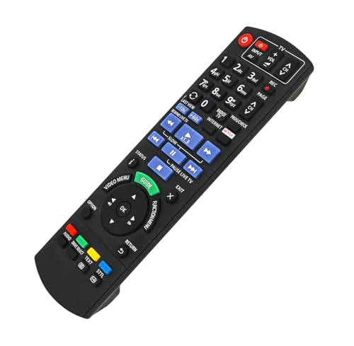 AULCMEET N2QAYB001114 N2QAYB001113 Ersatzfernbedienung Kompatibel mit Panasonic 4K Ultra HD 3D Blu-Ray Recorder DMR-UCB70 DMR-UBC90 DMR-UBS80 DMR-UBS90 DMR-UBC80 DMR-UBC90EG-2TB