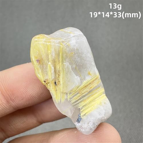Cuarzo rutilado oro natural de 13g para decoracion y coleccion 3