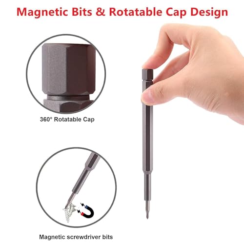 Image of 24 in 1 Precision Screwdriver Set with Magnetic Bits and Sliding Storage Case - Mini Repair Tool Kit for Electronics, Mobile Phones, Laptops, Watches, Glasses, PC, Jewelry and Small Devices, Black
