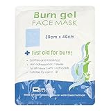 Burn Gel Gesichtsmaske, 30 cm x 40 cm, steriler, weicher Schaumverband, getränkt in Hydrogel auf Wasserbasis