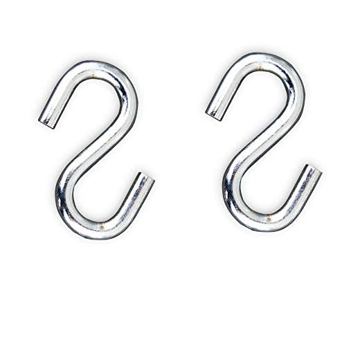 WALLNITURE Premium Quality Heavy-Duty Small S Shaped Utility Hooks Chrome Finish 3.5 Inches Pack of 2