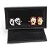 MASALONG US Superhero Retro Cuff Links Jewelry Wedding Party Mens Novelty Cufflinks