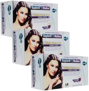 Suplevit Mulher 120 Cáps - Cabelo-pele Unhas - Kit Com 3 Caixas