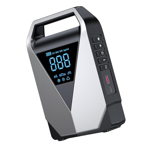 YCHUCH 12000/14800mAh 150PSI 2000A Arrancador de salto de coche con inflador de neumáticos digital ligero para accesorios de motocicleta, compresor de aire, arrancador de salto para coche