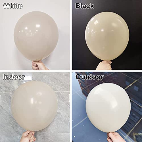 Image of Sandwhite Retro Balloons 50pcs Kit for Birthday, Anniversary, Welcome Baby, Baby Shower, Theme Party Decoration of Boys Girls Men Women | AR Giftzadda (Retro Sandwhite)