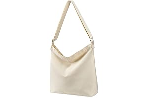 Roomy Blank Canvas Crossbody Tote Women's Handbag