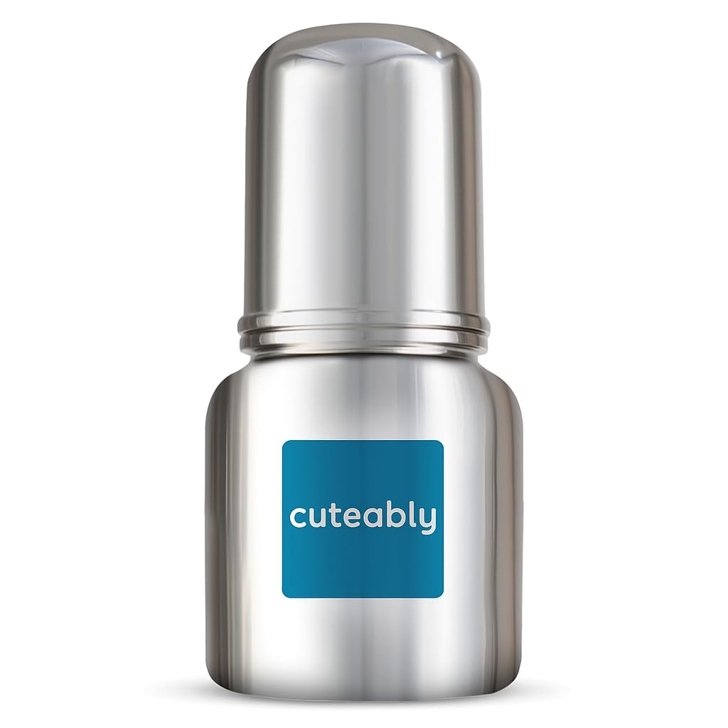 Cuteably Stainless Steel Bottle for Babies – BPA Free, Leak-Proof, Easy to Clean – Available in 200ml – Newborn to 1+ Year Kids Cuteably Stainless Steel Bottle for Babies – BPA Free, Leak-Proof, Easy to Clean – Available in 200ml – Newborn to 1+ Year Kids