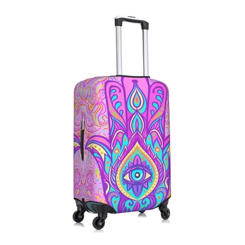 Hamsa Hand Travel Luggage Cover Fits 18-32 Inch Luggage, Elastic Suitcase Cover Protector with Concealed Zipper for Wheeled Suitcase Tsa Approved3