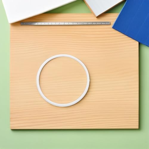Aros de macramé blancos POPETPOP para manualidades de 8,5 cm 6